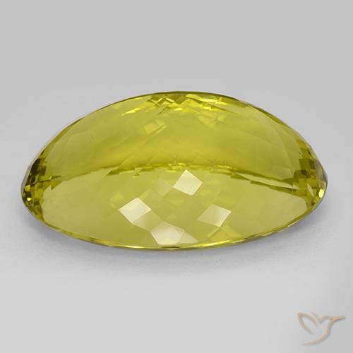 Quartz Gemstone in 38.2 x 25.4 mm Size for Sale, Quartz Stone in Pineapple Yellow Color