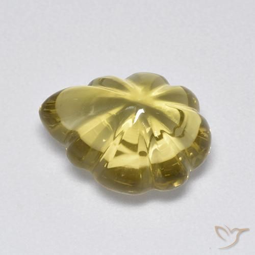 Quartz Gemstone in 12.7 x 9.9 mm Size for Sale, Quartz Stone in Medium Yellow Color