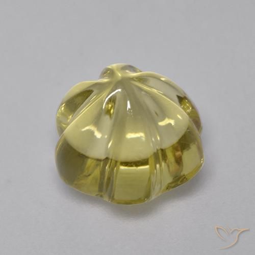 Quartz Gemstone in 9.7 x 9.5 mm Size for Sale, Quartz Stone in Pale Yellow Color