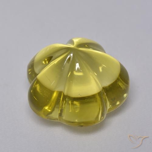 Quartz Gemstone in 12 x 12 mm (calibrated) Size for Sale, Quartz Stone in Medium Yellow Color