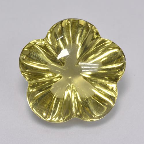 Earthy Yellow Quartz Gem - 8ct Carved Flower (ID: 516365)