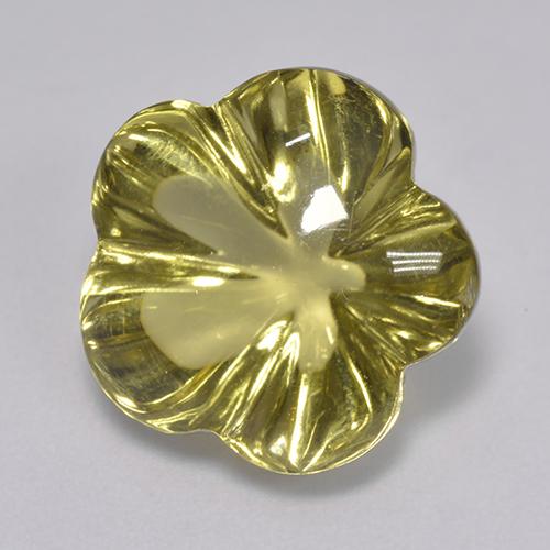 7.96 ct Yellow Quartz Stone, Natural Quartz in Carved Flower Shape for Sale
