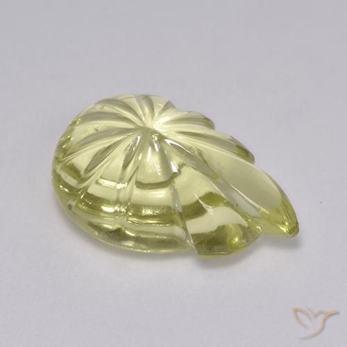 Quartz Gemstone in 15 x 10 mm (calibrated) Size for Sale, Quartz Stone in Light Pineapple Yellow Color