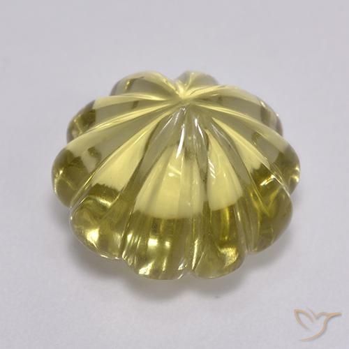 Quartz Gemstone in 12.6 x 12.4 mm Size for Sale, Quartz Stone in Light Golden-Yellow Color