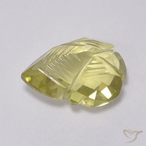 Quartz Gemstone in 12.9 x 9.5 mm Size for Sale, Quartz Stone in Light Yellow Color
