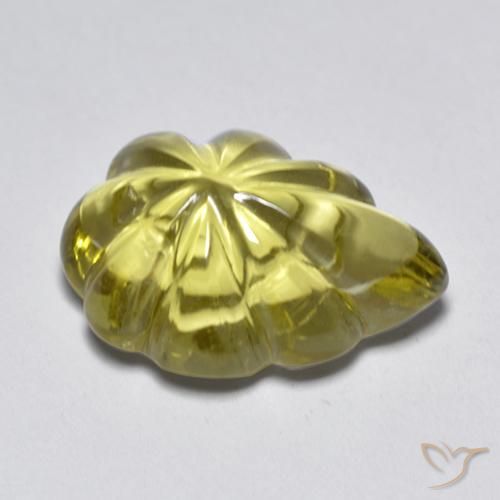 Quartz Gemstone in 14.9 x 11 mm Size for Sale, Quartz Stone in Medium Yellow Color