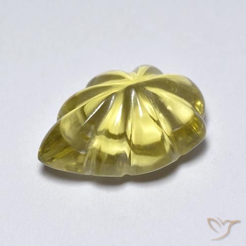 Quartz Gemstone in 14 x 10 mm Size for Sale, Quartz Stone in Light Golden-Yellow Color