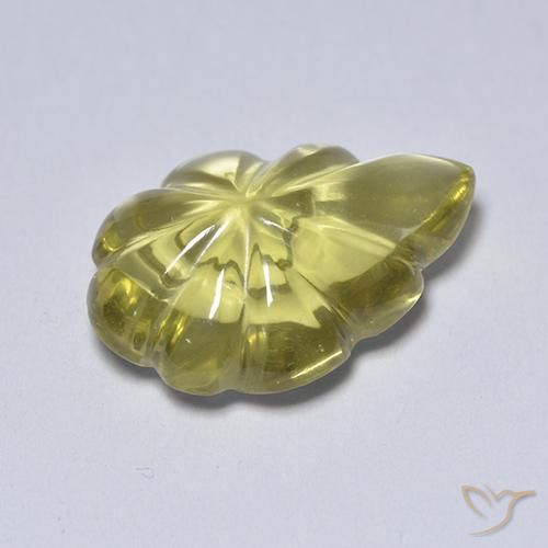 Quartz Gemstone in 14.7 x 10.7 mm Size for Sale, Quartz Stone in Mellow Yellow Color