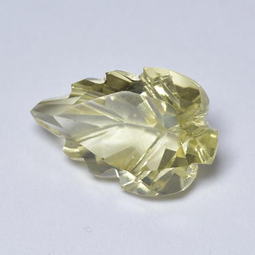 4.83 ct Yellow Quartz Stone, Natural Quartz in Carved Leaf Shape for Sale
