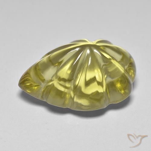 Quartz Gemstone in 15.1 x 11 mm Size for Sale, Quartz Stone in Light Golden-Yellow Color
