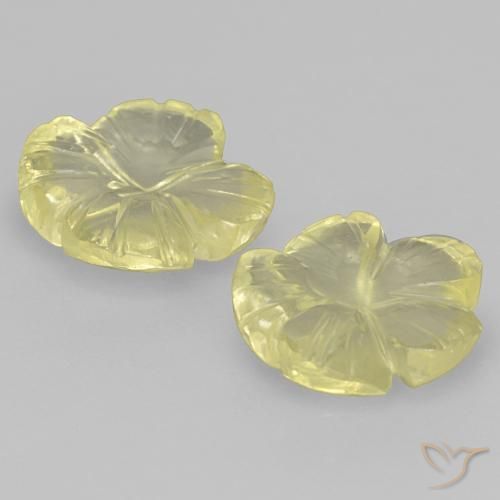 Quartz Gemstones in 10 x 10 mm (calibrated) Size for Sale, Quartz Stones in Light Pineapple Yellow Color