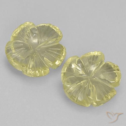 4.21 ct Yellow Quartz, 10.3 x 10.2 mm Carved From Brazil, Photo A