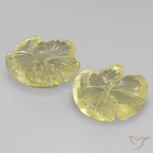 Quartz Gemstones in 10 x 10 mm (calibrated) Size for Sale, Quartz Stones in Medium-Light Yellow Color