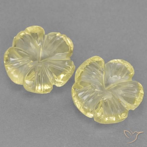 4.54 ct Yellow Quartz, 9.9 x 9.7 mm Carved From Brazil, Photo A