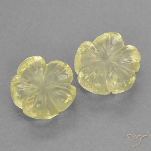 4.24 ct Yellow Quartz, 9.2 x 9.1 mm Carved From Brazil, Photo A