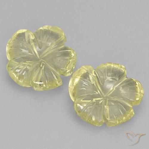 3.71 ct Yellow Quartz, 9.6 x 9.5 mm Carved From Brazil, Photo A