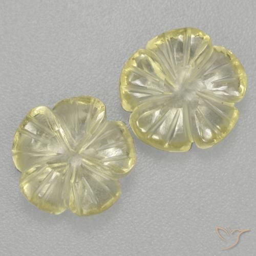 3.64 ct Yellow Quartz, 9 x 8.8 mm Carved From Brazil, Photo A
