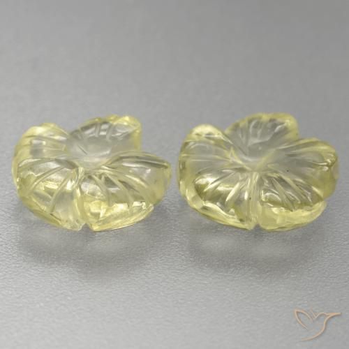 Quartz Gemstones in 9 x 9 mm (calibrated) Size for Sale, Quartz Stones in Medium-Light Yellow Color