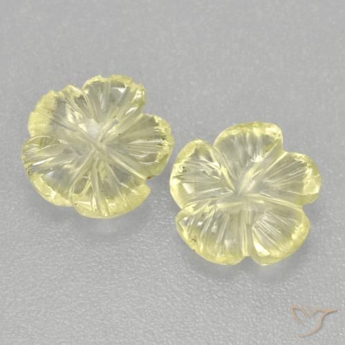 2.29 ct Yellow Quartz, 8 x 7.9 mm Carved From Brazil, Photo A