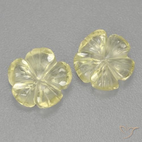 2.43 ct Yellow Quartz, 7.9 x 7.8 mm Carved From Brazil, Photo A