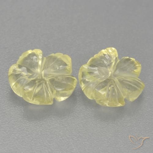Quartz Gemstones in 8 x 8 mm (calibrated) Size for Sale, Quartz Stones in Medium-Light Yellow Color