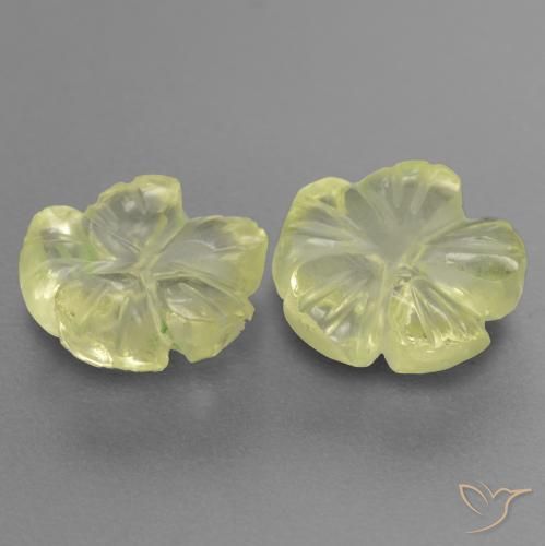 Quartz Gemstones in 8 x 8 mm (calibrated) Size for Sale, Quartz Stones in Light Yellow Color