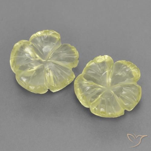 4.4 ct Yellow Quartz, 10 x 9.9 mm Carved From Brazil, Photo A