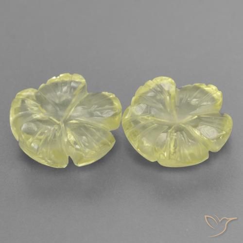 Quartz Gemstones in 10 x 10 mm (calibrated) Size for Sale, Quartz Stones in Light Yellow Color
