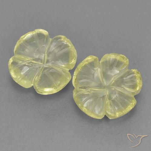 3.51 ct Yellow Quartz, 9.7 x 9.4 mm Carved From Brazil, Photo A