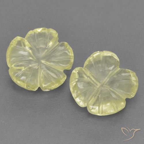 3.13 ct Yellow Quartz, 9 x 9 mm Carved From Brazil, Photo A