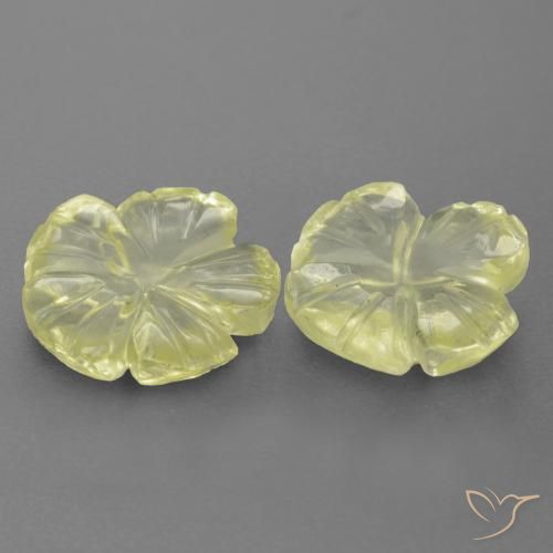 Quartz Gemstones in 9 x 9 mm (calibrated) Size for Sale, Quartz Stones in Light Yellow Color