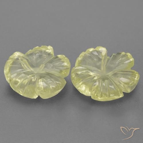 Quartz Gemstones in 9 x 9 mm (calibrated) Size for Sale, Quartz Stones in Light Yellow Color
