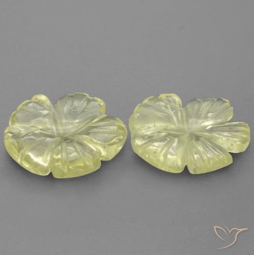 Quartz Gemstones in 9 x 9 mm (calibrated) Size for Sale, Quartz Stones in Light Yellow Color