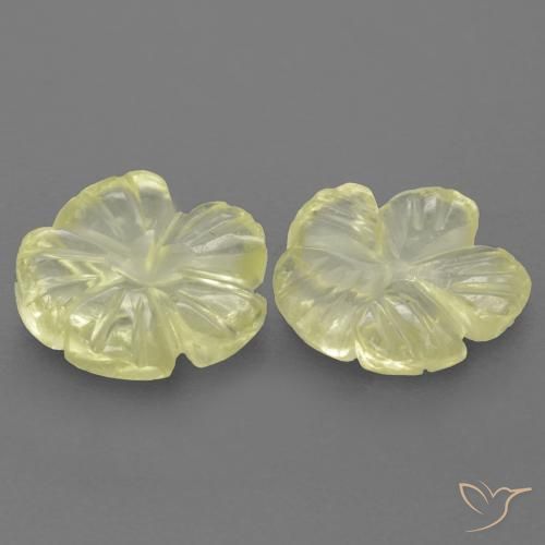 Quartz Gemstones in 8 x 8 mm (calibrated) Size for Sale, Quartz Stones in Light Yellow Color