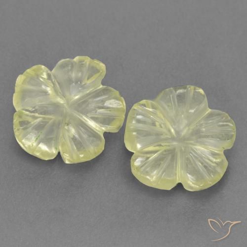 1.69 ct Yellow Quartz, 7.6 x 7.6 mm Carved From Brazil, Photo A