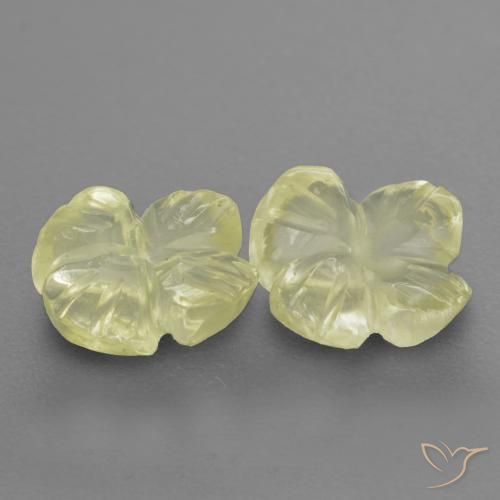 Quartz Gemstones in 7.5 x 7.5 mm Size for Sale, Quartz Stones in Light Yellow Color