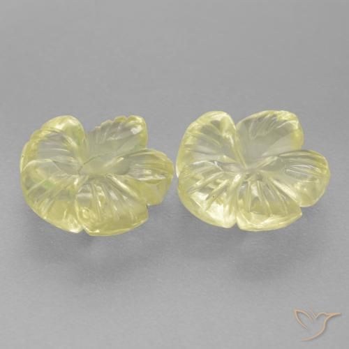 Quartz Gemstones in 9 x 9 mm (calibrated) Size for Sale, Quartz Stones in Light Yellow Color