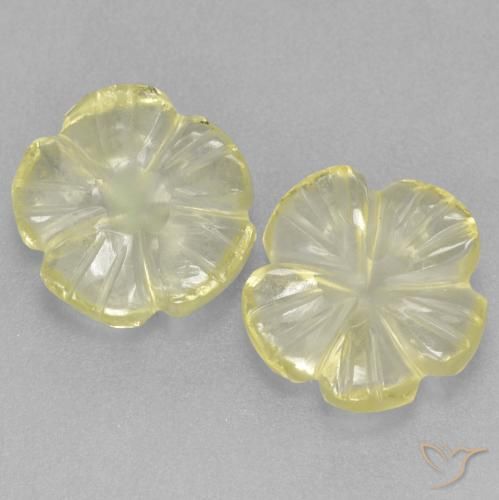 2.98 ct Yellow Quartz, 9 x 8.6 mm Carved From Brazil, Photo A