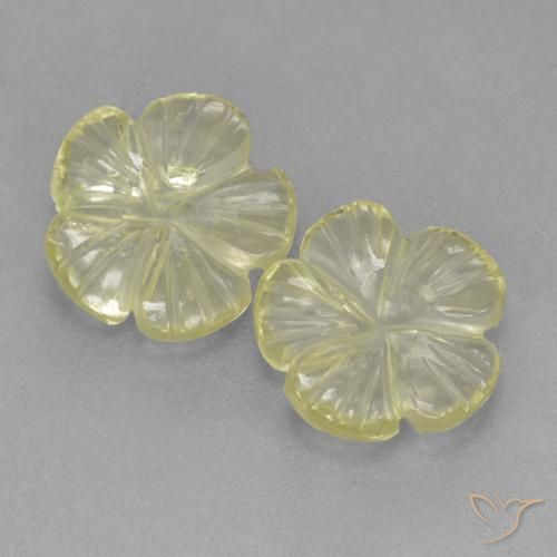 3.69 ct Yellow Quartz, 9.8 x 9.5 mm Carved From Brazil, Photo A