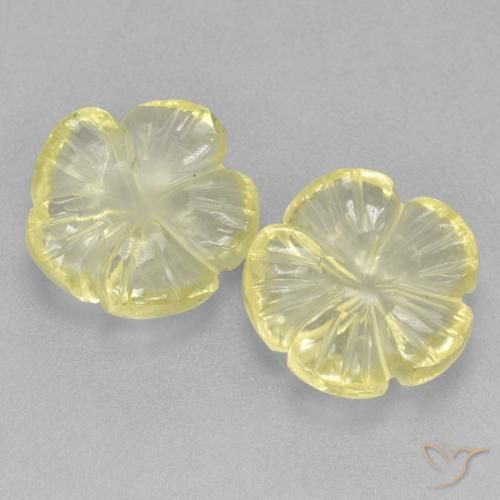 4.74 ct Yellow Quartz, 9.8 x 9.7 mm Carved From Brazil, Photo A