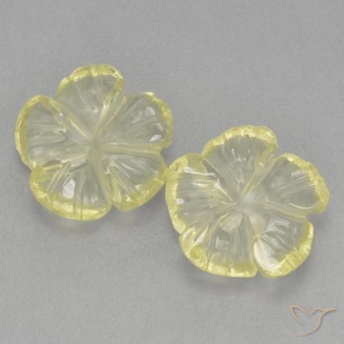 2.9 ct Yellow Quartz, 9.2 x 9.1 mm Carved From Brazil, Photo A