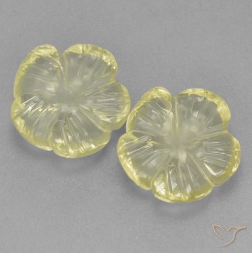 3.94 ct Yellow Quartz, 9.2 x 9.1 mm Carved From Brazil, Photo A
