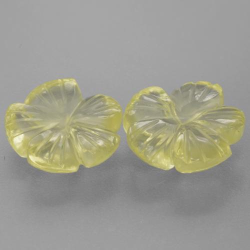 Quartz Gemstones in 11.9 x 11.7 mm Size for Sale, Quartz Stones in Lemon Yellow Color