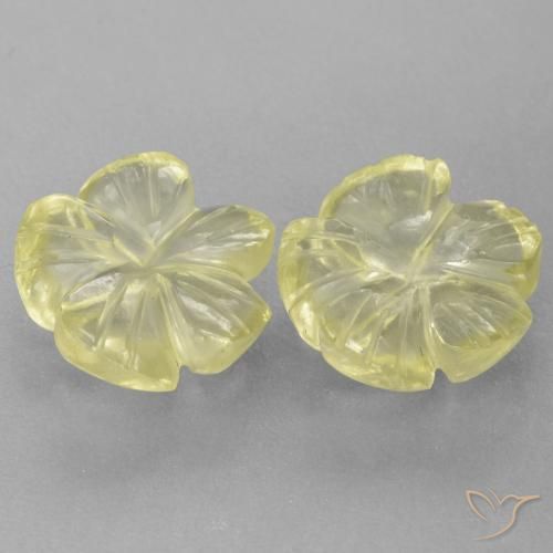 Quartz Gemstones in 10 x 10 mm (calibrated) Size for Sale, Quartz Stones in Lemon Yellow Color