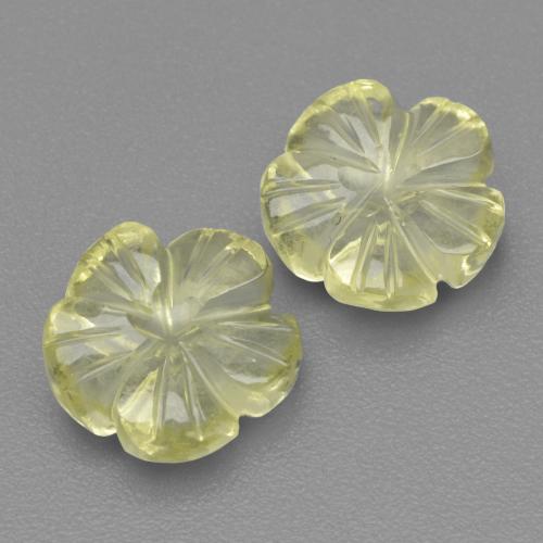 Светло-желтый Кварц Камень - 2.1ct Фигурка Цветок (ID: 535323)