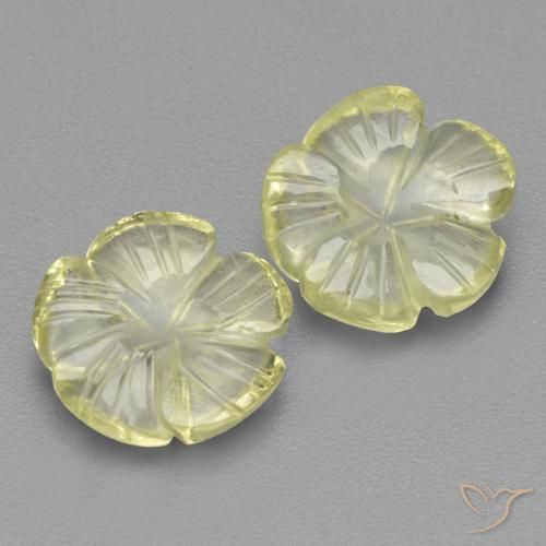 5.63 ct Yellow Quartz, 11.2 x 11.1 mm Carved From Brazil, Photo A