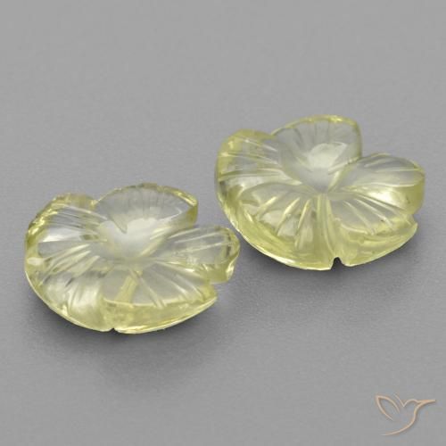 Quartz Gemstones in 11 x 11 mm (calibrated) Size for Sale, Quartz Stones in Light Yellow Color
