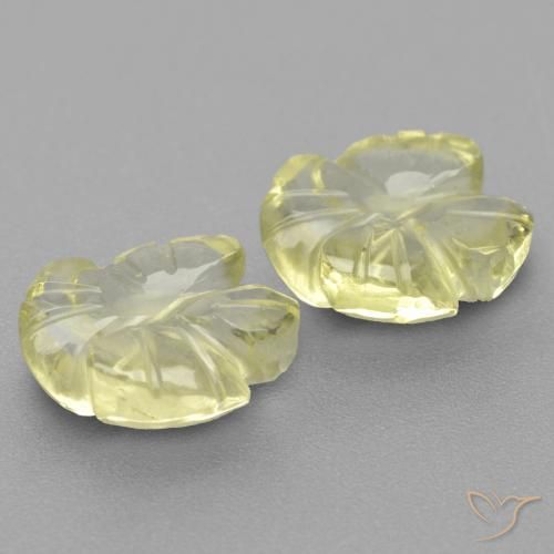 Quartz Gemstones in 10 x 10 mm (calibrated) Size for Sale, Quartz Stones in Lemon Yellow Color