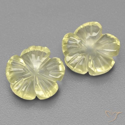 4.17 ct Yellow Quartz, 9.7 x 9.6 mm Carved From Brazil, Photo A