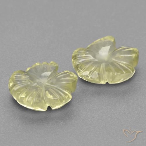 Quartz Gemstones in 10 x 10 mm (calibrated) Size for Sale, Quartz Stones in Lemon Yellow Color